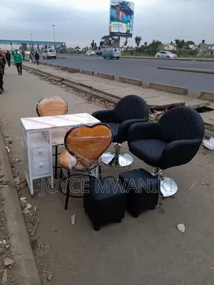Manicure Set, 2 Salon Chairs, 2 Pedicure Stools 
