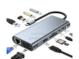 USB Hub 11 Ports, Multiple USB-C Splitter Hub for Laptop Wi