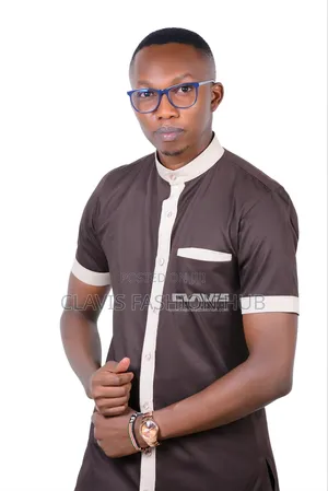 Brown Men Shirt, Short Sleeve and Slim Fit