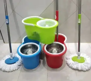 *Bucket Washer Spin Cleaning Mop *Metallic