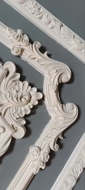 Decorative P.U. Corner Beading Flower Moldings.
