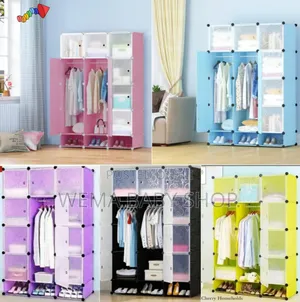 Hard Semi Permanent Plastic Wardrobes With Inbuilt Shoe Rack