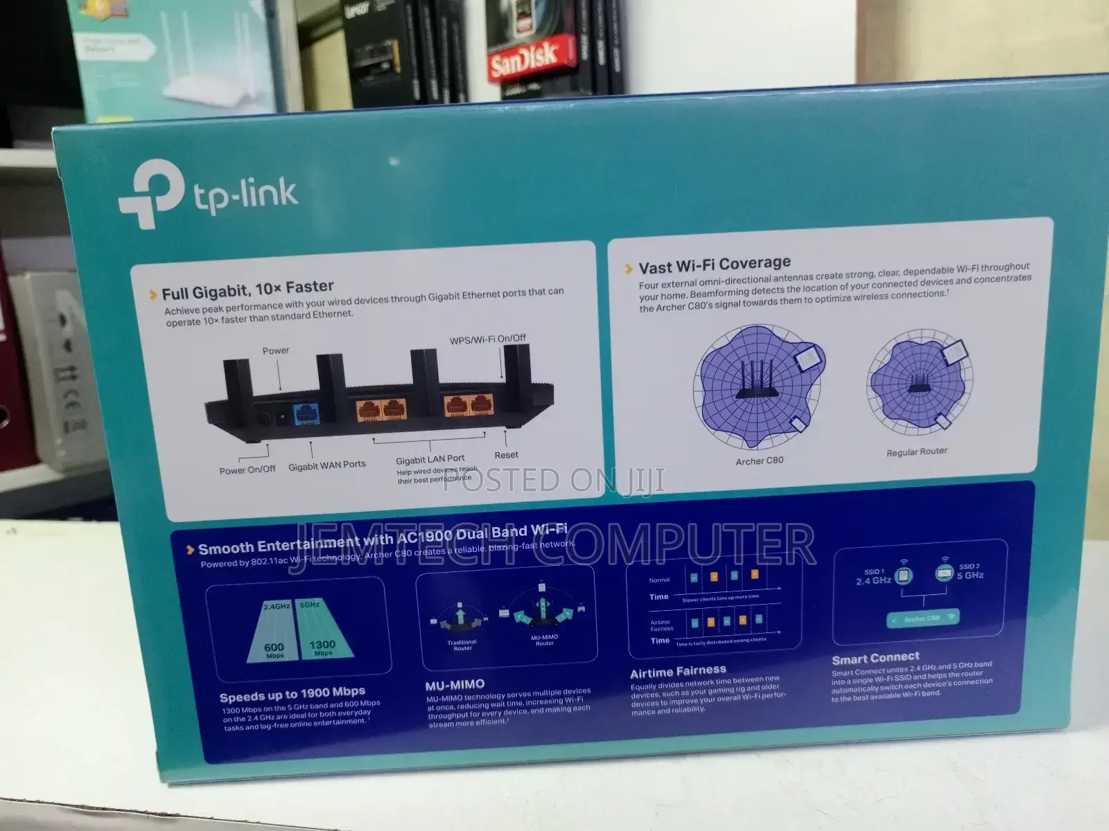 Tp-Link Archer C80 AC1900 Wireless MU-MIMO Wi-Fi 5 Router^