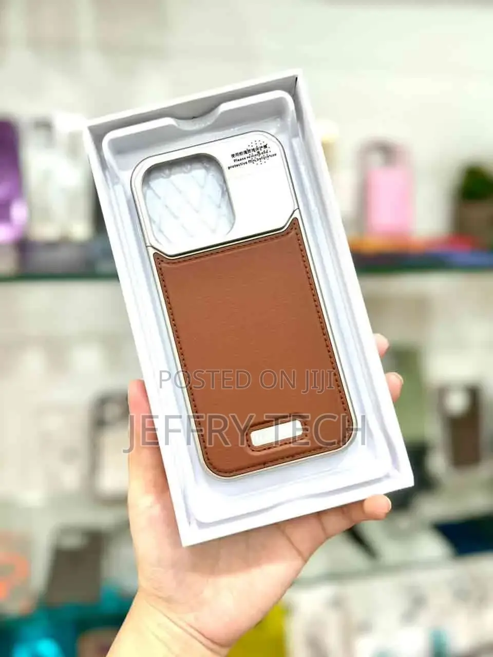 Wireless Charging Support Leather Case for iPhone 15 Pro Max