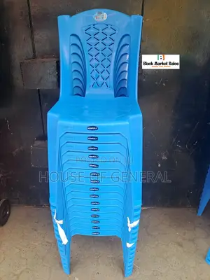 Sky Blue Kenpoly Armless Plastic Chair