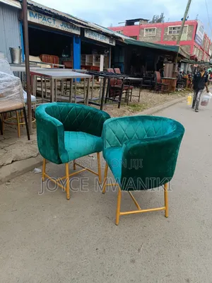 Styling Chairs, Green and Gold Colour 