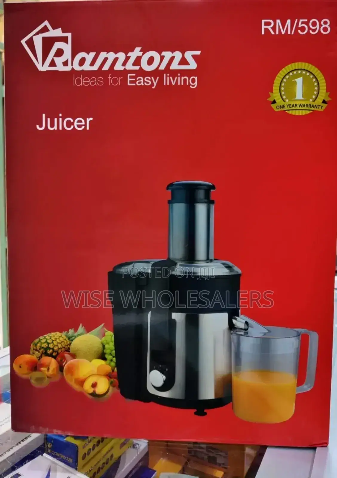 Ramtons Juice Extractor Black Silver 2 Speed 600w••°°••