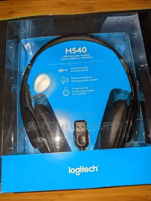 Logitech H540 USB Headset With Noise-Cancelling Mic ^