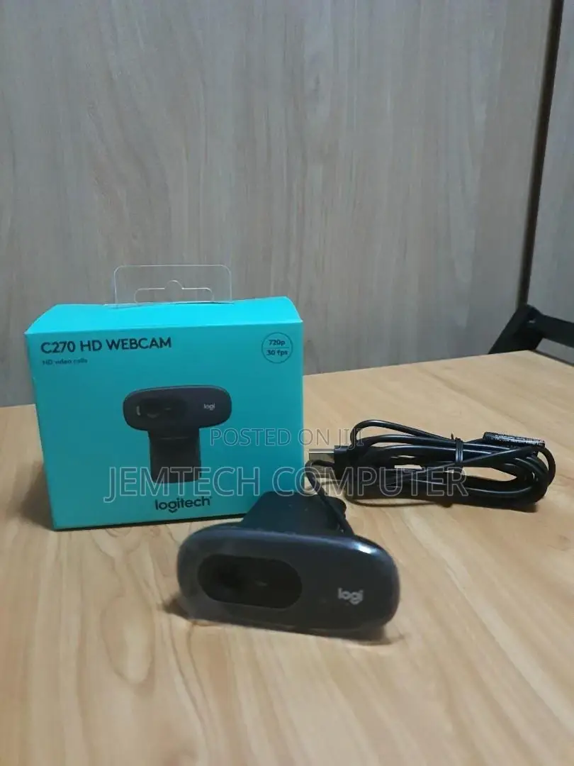 Logitech C270 Desktop or Laptop Webcam, HD 720p^