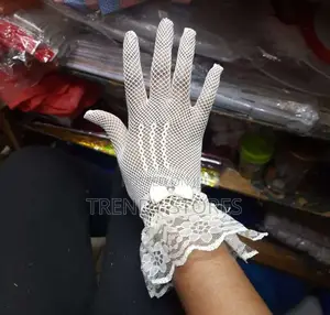 White Lace Gloves