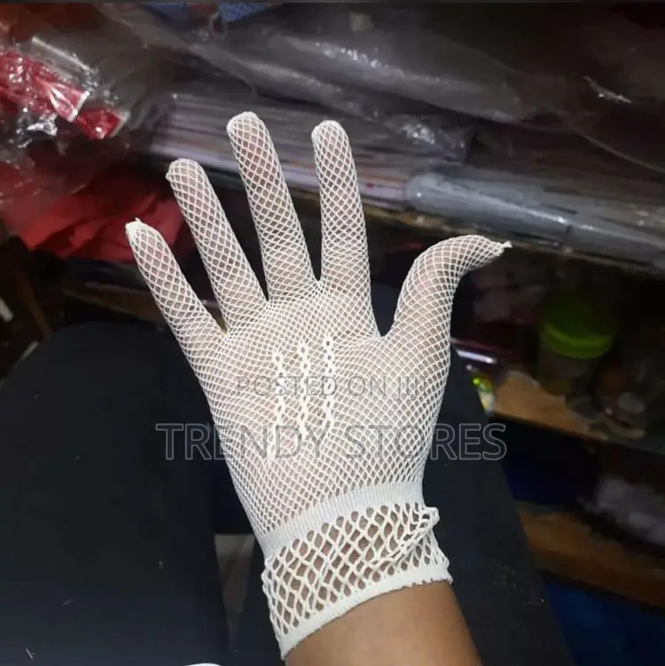 White Lace Gloves
