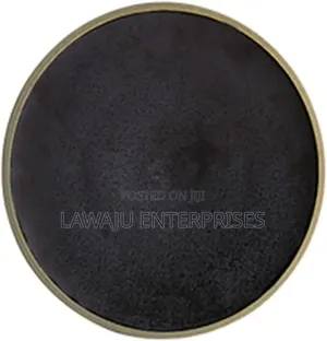 Black Ceramic Round Charger Plate