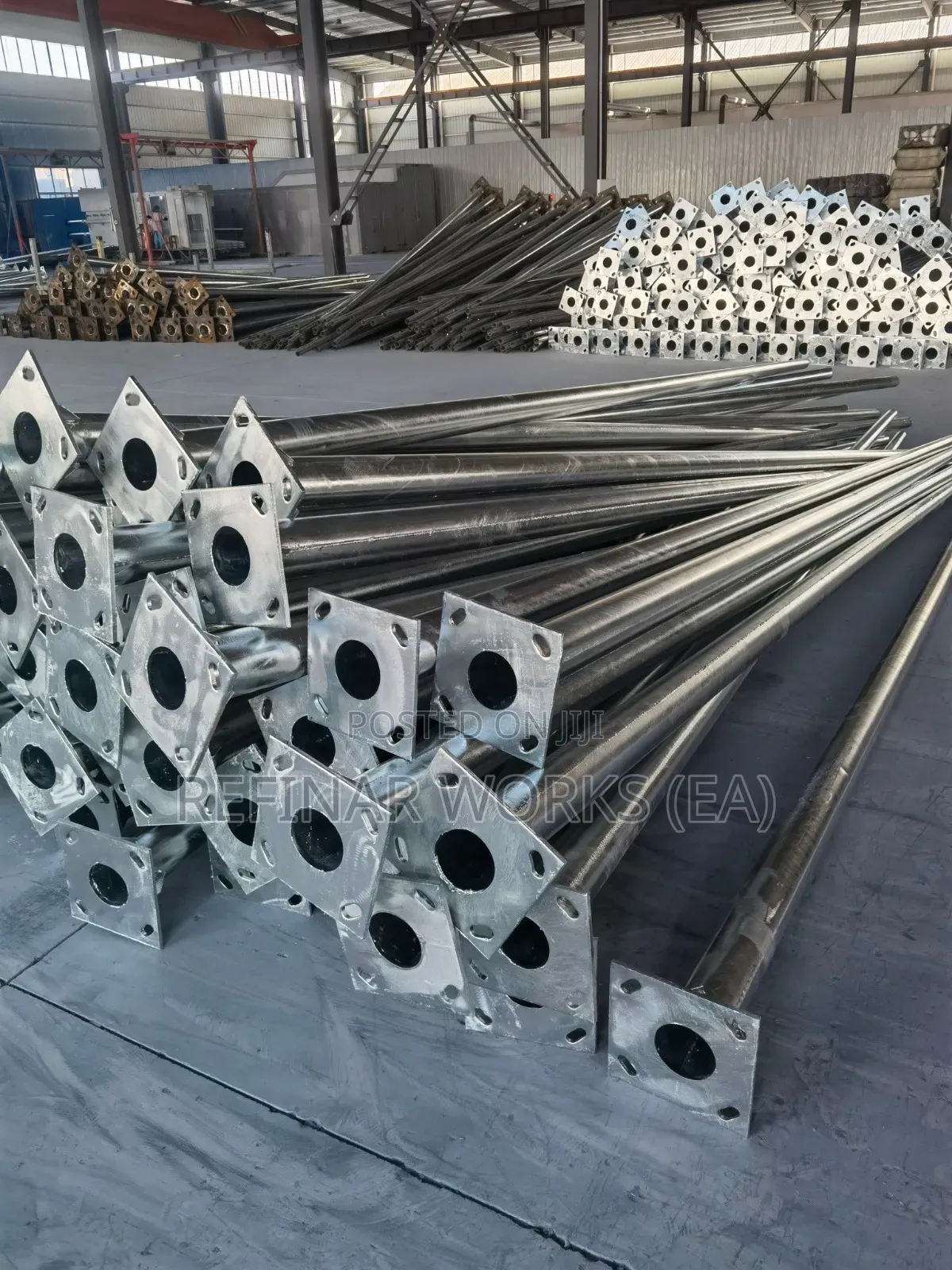 Double Arm Hot-Dip Galvanized Highway/Street Light Pole