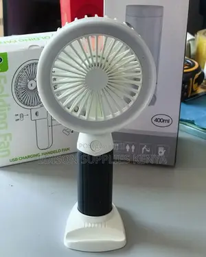 Rechargeable Hand Fan Wt Stand Portable Stylish Makeup Fans