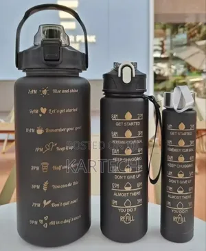 3 in 1 Motivational Water Bottle
With Removeable Straw