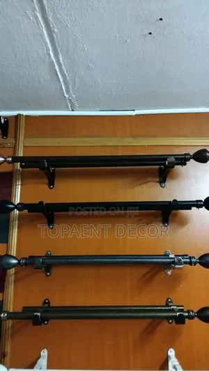 Black, Grey and Antic Green Powder Coated Window Rods
