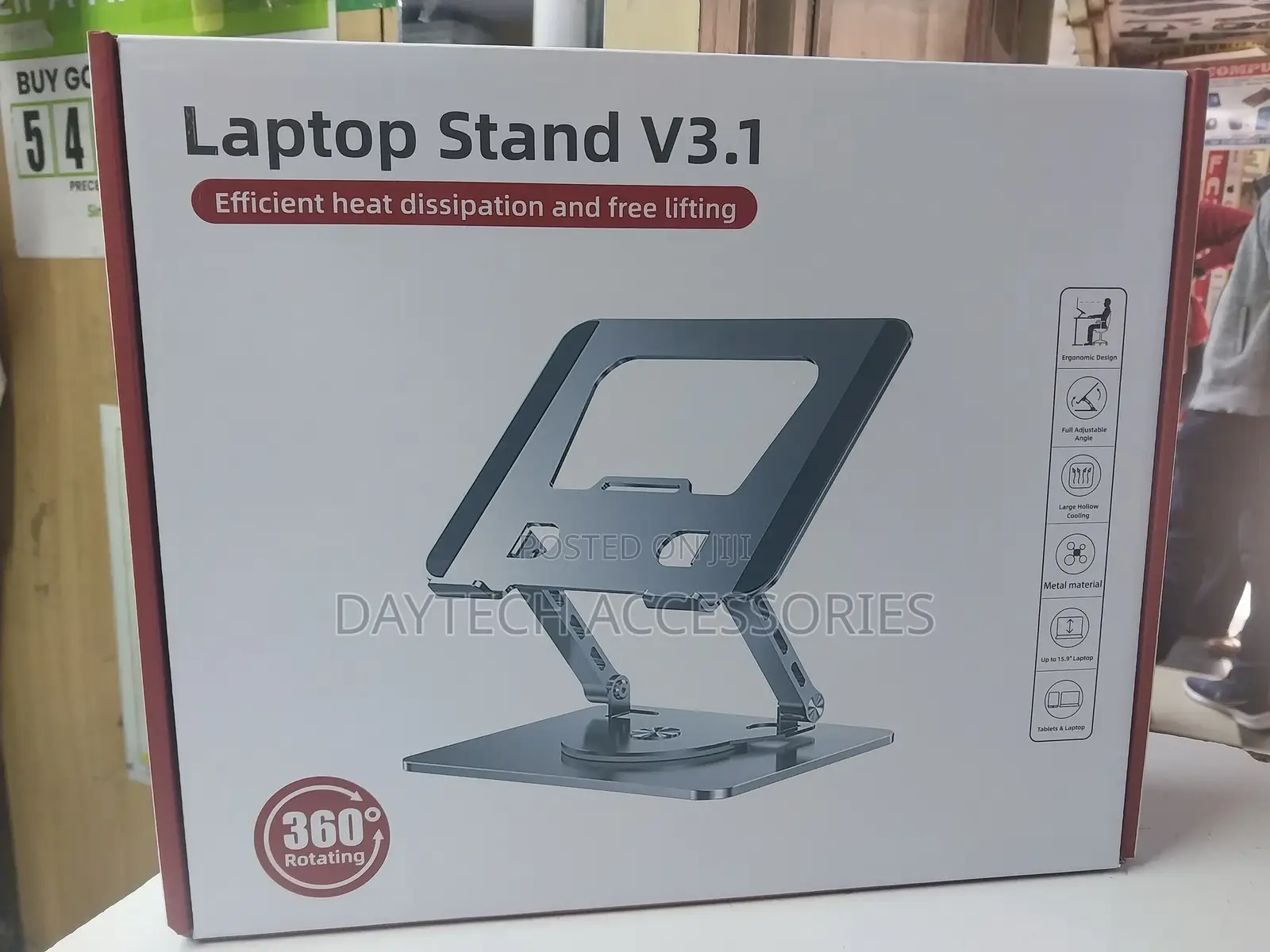 Rotating Laptop Stand 360° Adjustable Foldable Metal Stand