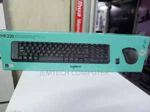 ~Logitech MK220 Wireless Keyboard and Mouse Combo (Black)~