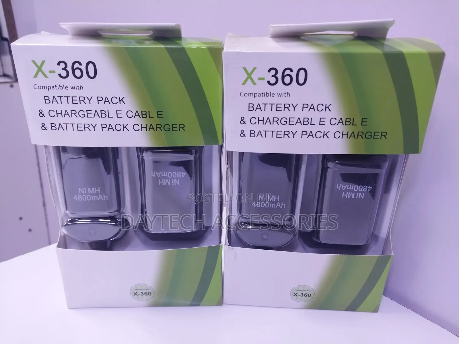 4800mah Battery + Usb Charging Cable for Xbox 360 Wireless