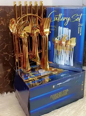 24pcs Gold Cutlery Available
