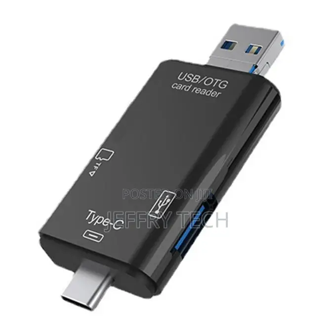 TF Card Reader USB 2.0 Type-C Sd-Cardtf OTG Card Reader Blac