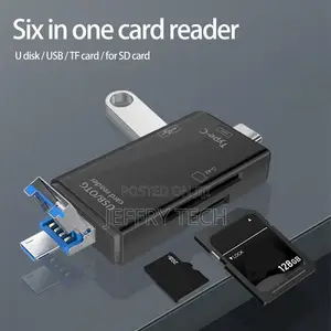 TF Card Reader USB 2.0 Type-C Sd-Cardtf OTG Card Reader Blac