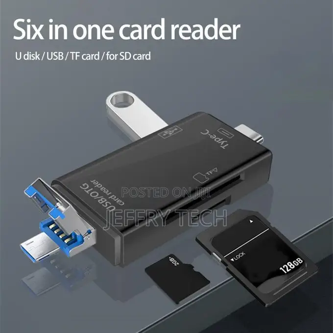 TF Card Reader USB 2.0 Type-C Sd-Cardtf OTG Card Reader Blac