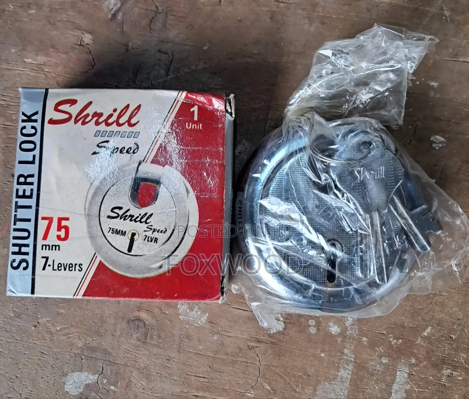 Shrill Speed 75mm 7-lever Shutter Lock. Lock Size: 75mm.
