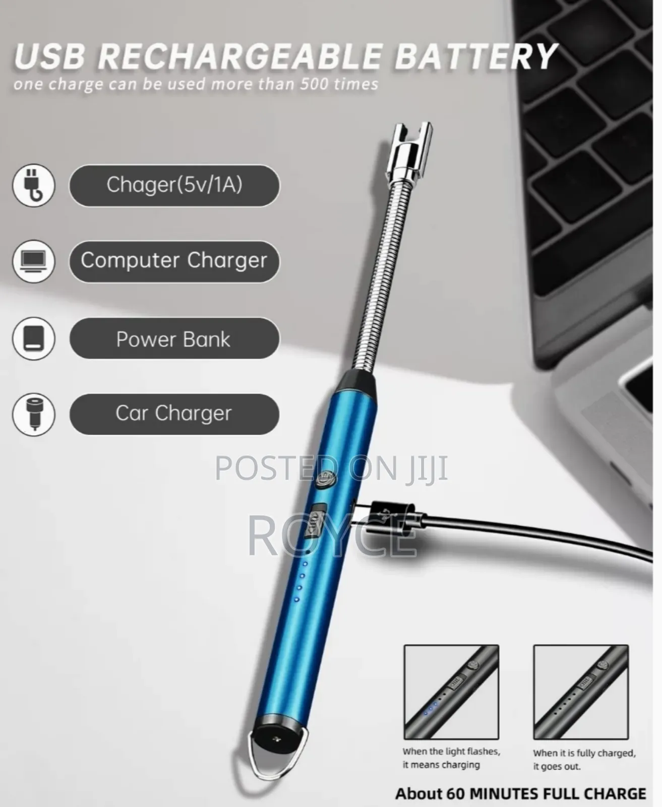 Rechargeable USB Electric Lighter