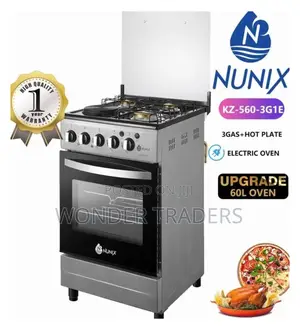 Nunix 60×60 3+1 Freestanding Cooker With Electric Oven