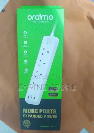 3250W Ultra Powerful Oraimo Power Extension 4 Ways USB Ports