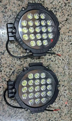 Black 7" 2pcs Round Led Fog Lights