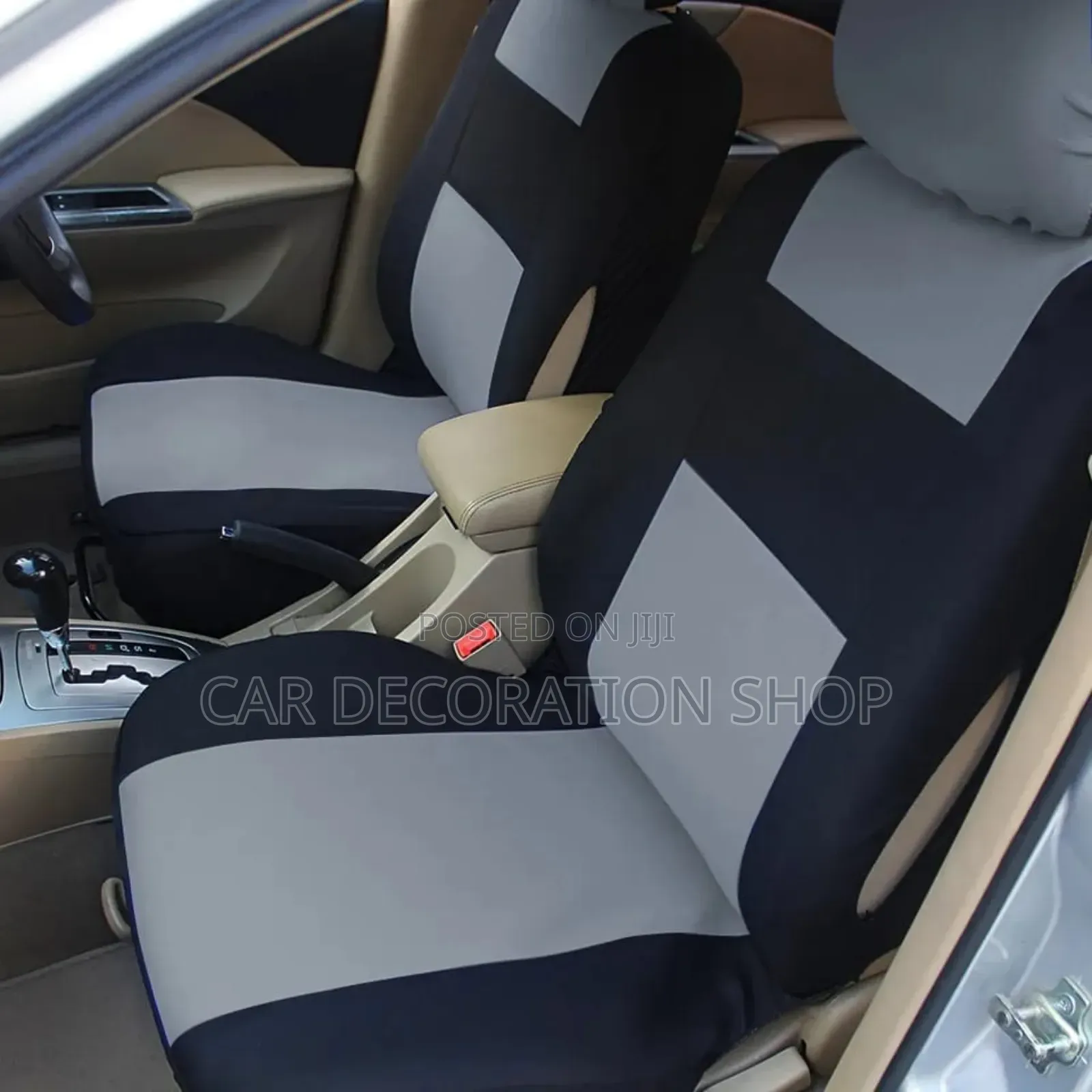 Grey Black Fabric Soft Seat Covers
