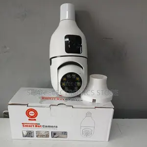 Indoor Network Video Surveillance Double Lens PTZ Bulb Wifi