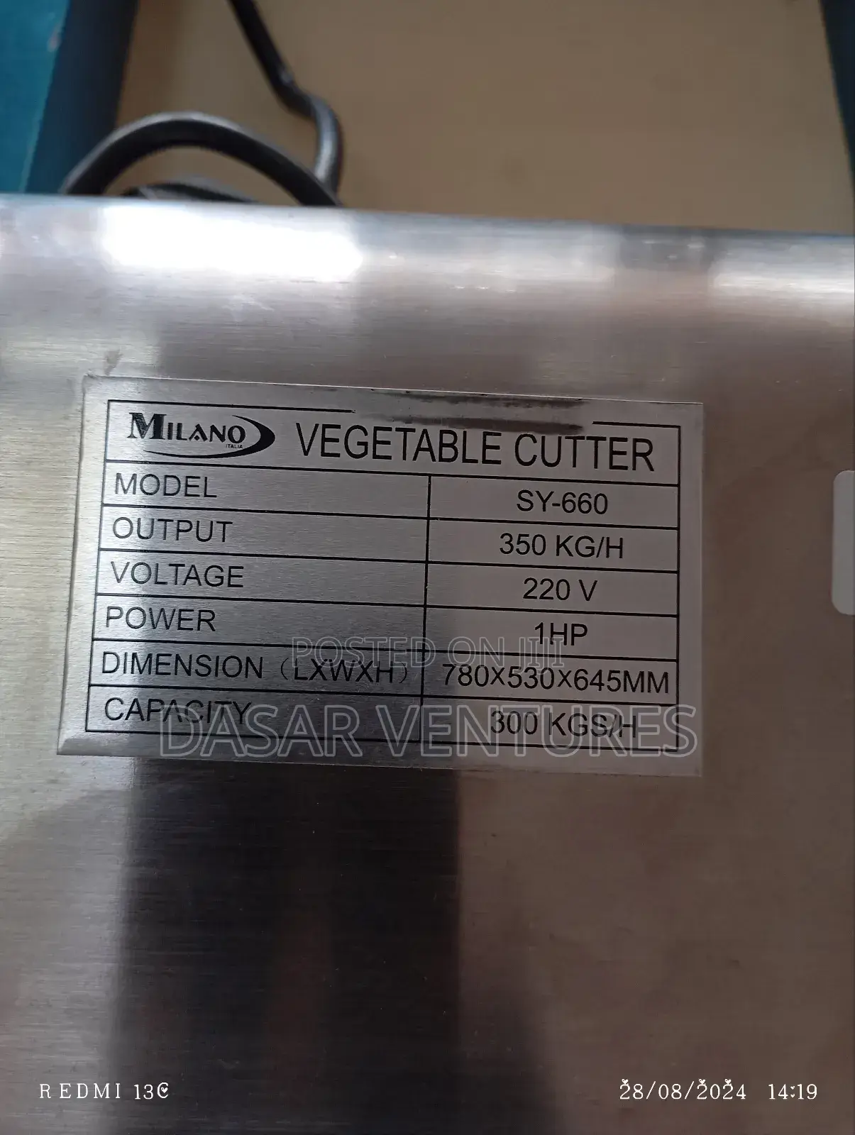 Vegetable Cutter Machine Milano SY-660