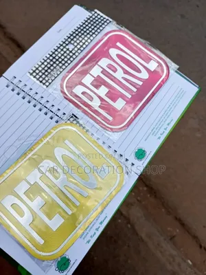 Gold or Red Branded Petrol Fuel Tank Sticker