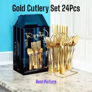 Gold Cutlery Set 24 PCS