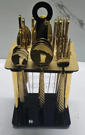 Heavy Duty Golden Cutlery Stand Box