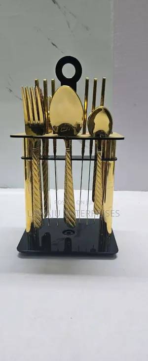 Heavy Duty 24 PCS Cutlery Set Stand Box