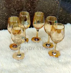 6 PCS Golden Wine Glasses