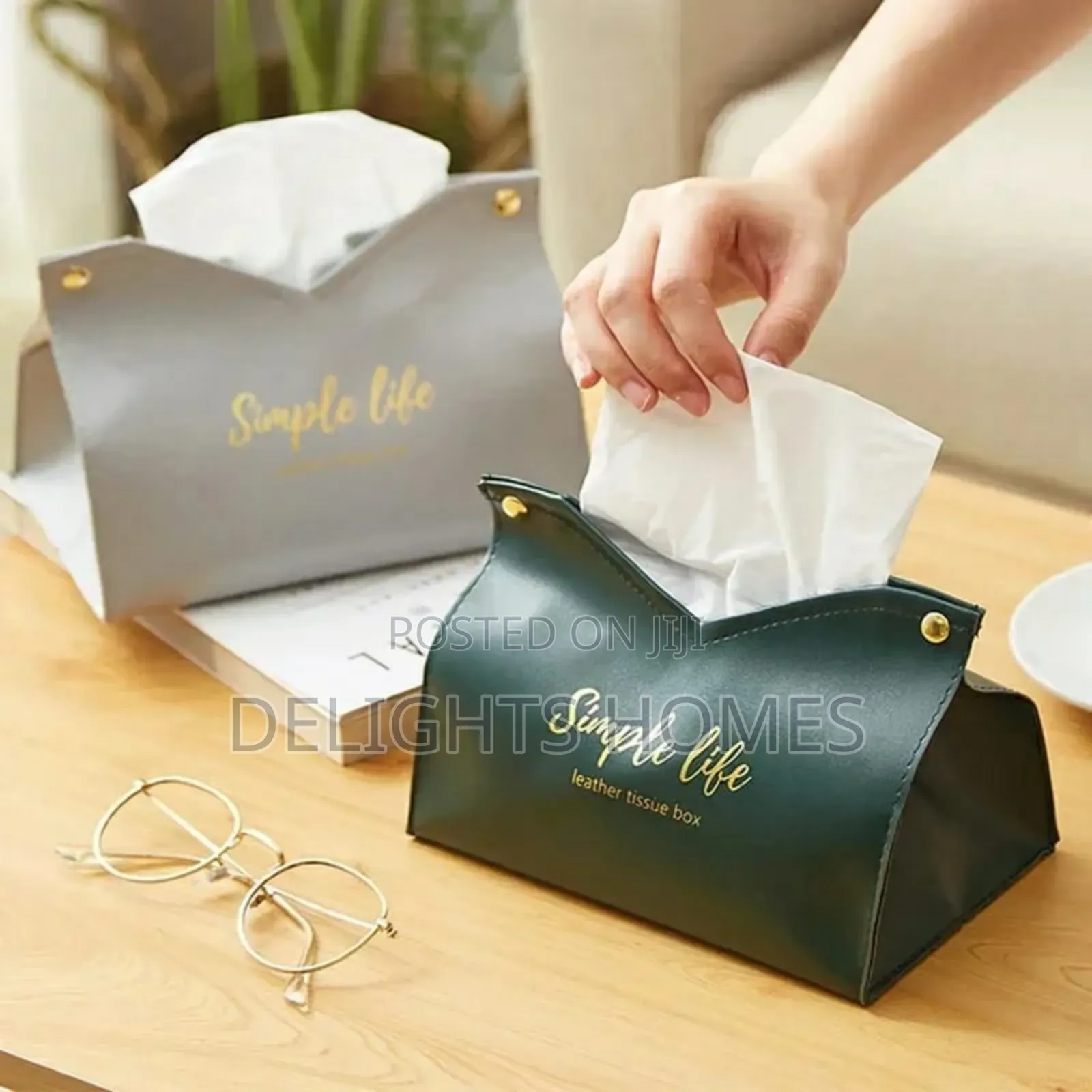 LEATHER Tissue-Box-Alp