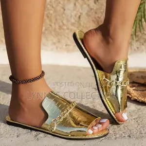 Chained Leather Sandals