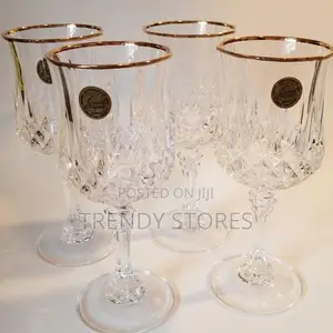 6 PCS Cristal d'Arques Garanti French Stemware Wine Glass