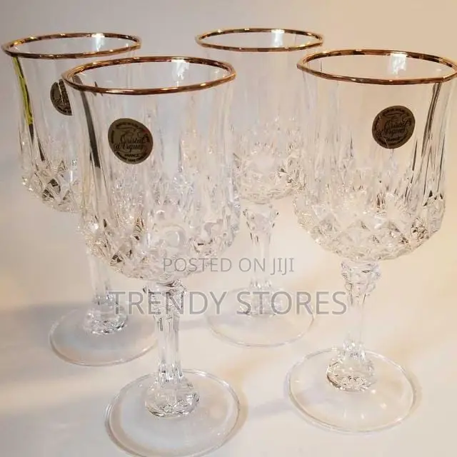 6 PCS Cristal d'Arques Garanti French Stemware Wine Glass