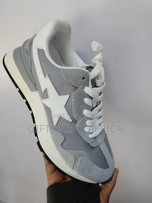Gray a Bathing Ape Bape Sta Low Cut Sneakers