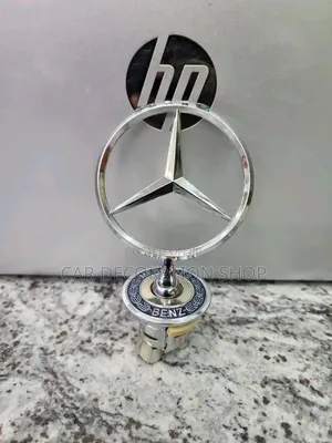Brand New Generic Mercedes Stand Logo With Blue Logo