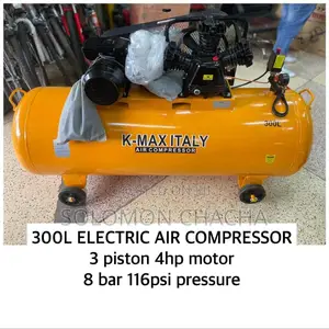 KMAX 300L Electric Air Compressor 4hp Motor 8 Bar 116psi