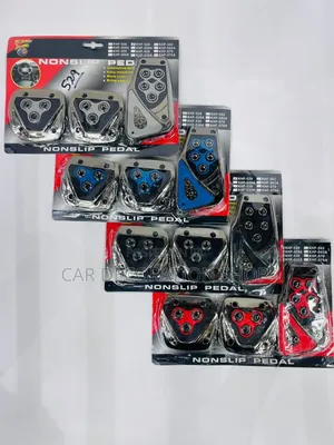 Red, Black,Silver,Red Manual Nonslip Pedal Covers 3pc Pack