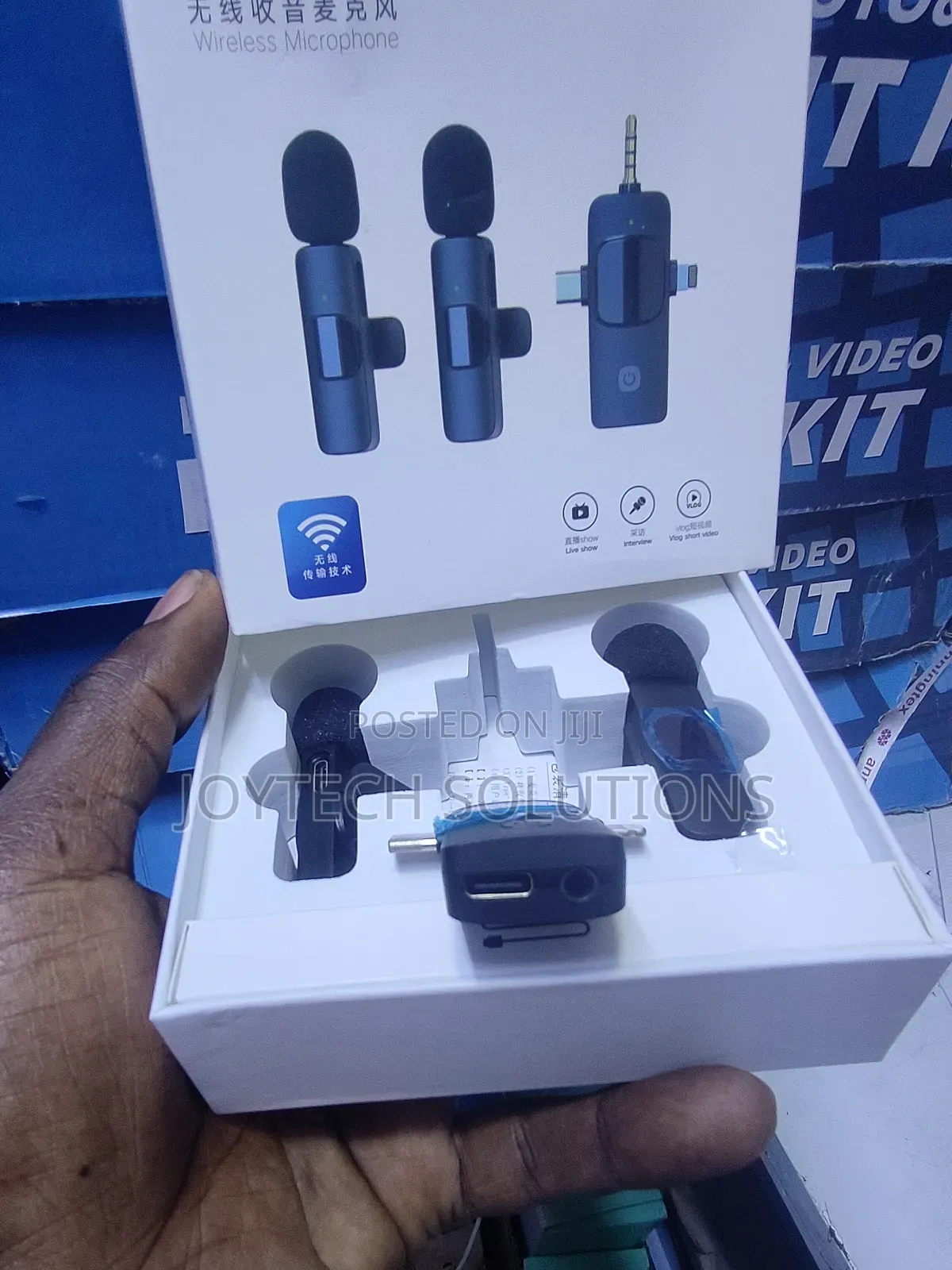 Dual Wireless Microphone 3.5mm, Type C Lightning