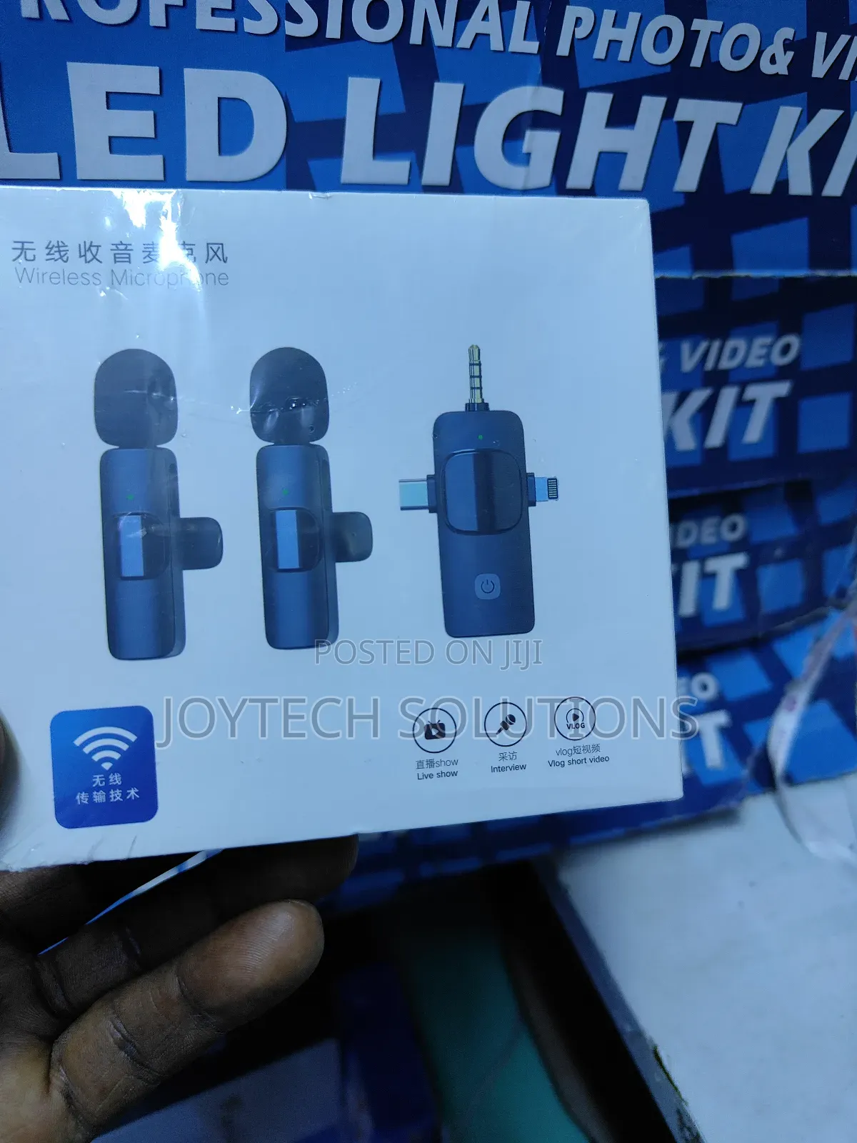 Dual Wireless Microphone 3.5mm, Type C Lightning